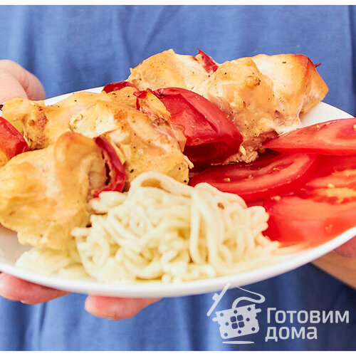 Шашлычок из куриного филе в духовке