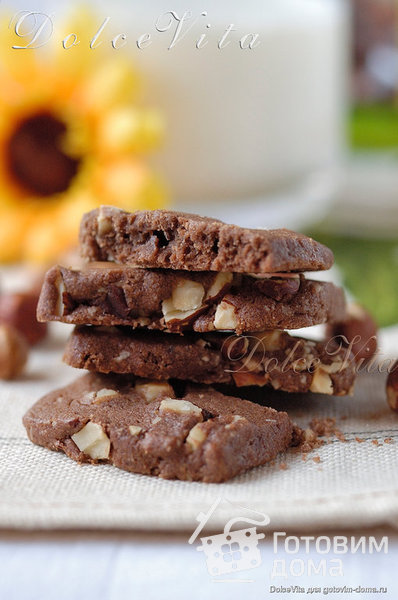 Печенье &quot;Шоколадно-ореховые ломтики&quot; фото к рецепту 5