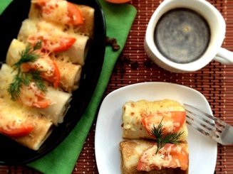 Блинчики с мясной начинкой "а-ля болоньезе"