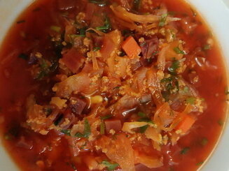 Постный борщ с пшеном (без масла)