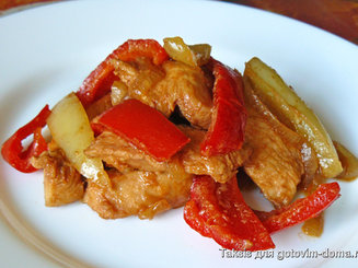 Рагу из курицы с болгарским перцем