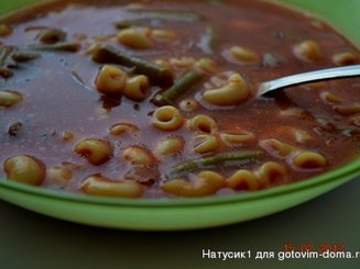 Итальянский густой фасолевый суп