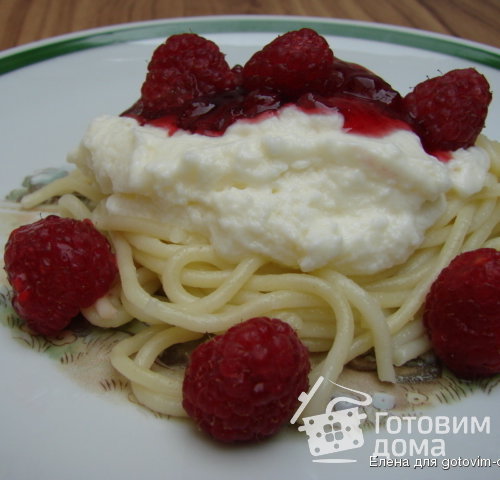 Макаронные изделия с творогом