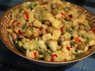 Постный хрустящий оливье