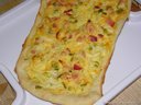 Фламмкухен из Эльзасса - пирог с луком, беконом и сыром от Людмила - Мила Фламмкухен из Эльзасса - пирог с луком, беконом и сыром от Людмила - Мила
