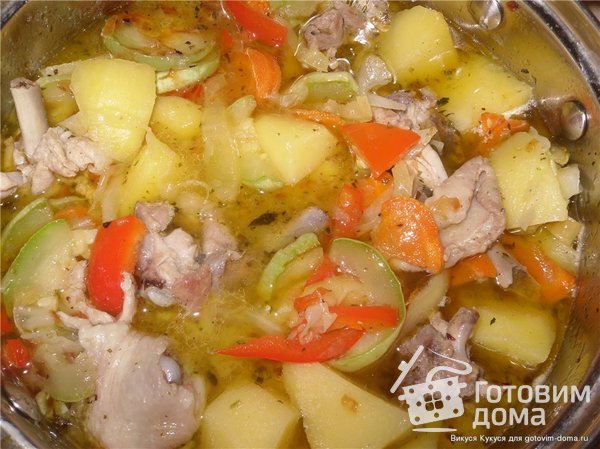 Овощное рагу с картофелем и курицей фото к рецепту 6
