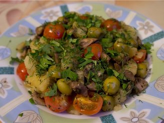 Пикантный картофель запеченный в духовке