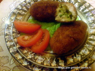 Куриные зразы с сыром и сливочным маслом
