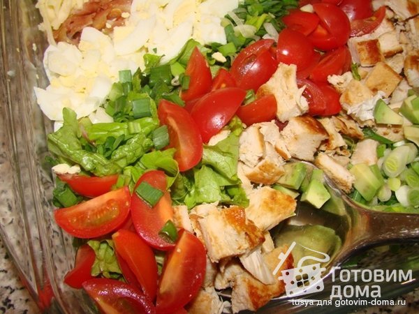 Американский салат &quot;Кобб&quot; - Cobb Salad фото к рецепту 6