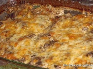 Запеченная свинина с грибами