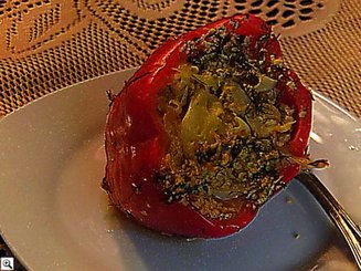 Перцы, фаршированные капустой с фаршем