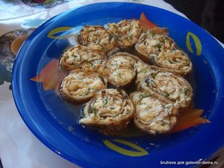Куриный бульон с блинчиками