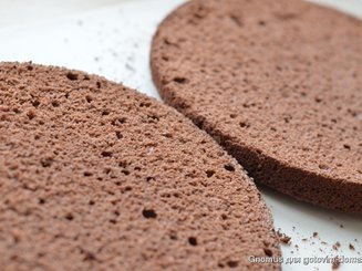 Шоколадный торт с черной смородиной