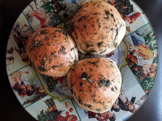 Пампушки с чесноком к Борщу (в духовке), из дрожжевого теста Без яиц