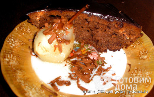 Итальянский ореховый пирог &quot;Искитана&quot; с грушами (без муки) фото к рецепту 1