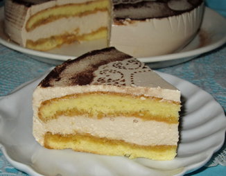 Творожно-карамельный торт