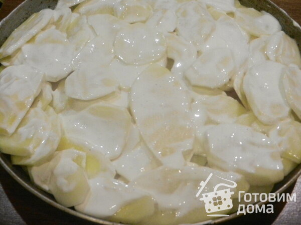 Запеканка с картофелем и курицей под Майонезом Провансаль Махеев фото к рецепту 6