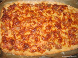 Фламмкухен из Эльзасса - пирог с луком, беконом и сыром