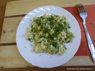 Тушёные кабачки с яйцом и чесноком или "Чихиртма"