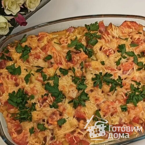 Запеканка &quot;Ленивая Жена&quot; из  макарон с сыром