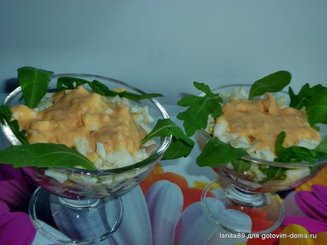 Салат с печенью минтая...лёгкий