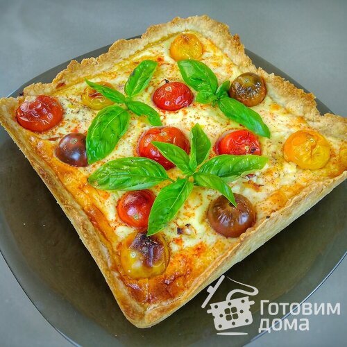 Пирог Киш лорен с черри и адыгейским сыром