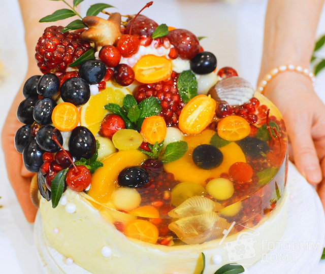 Бисквитный торт с фруктами → Торты → rov-hyundai.ru — Лучшие рецепты