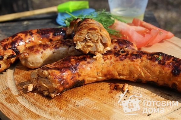 Острые домашние колбаски гриль. Домашние купаты на мангале фото к рецепту 1