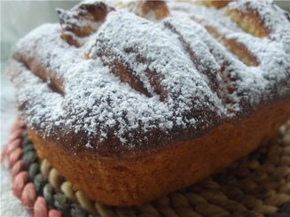Творожный кекс с грушами