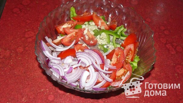 Летний салат с желудками фото к рецепту 3