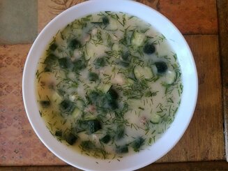 Окрошка на сыворотке(диетическая 2 варианта)