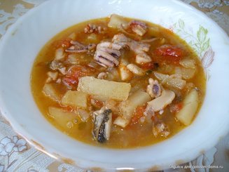 " Zuppa di Mare " Суп из морепродуктов