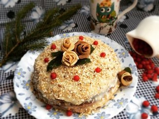 Блинный торт с заварным кремом