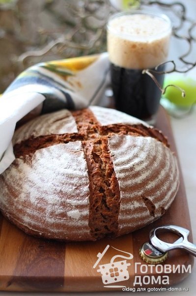 Ржаной хлеб на темном пиве и на ржаной закваске фото к рецепту 4
