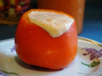 Хурма , фаршированная творогом