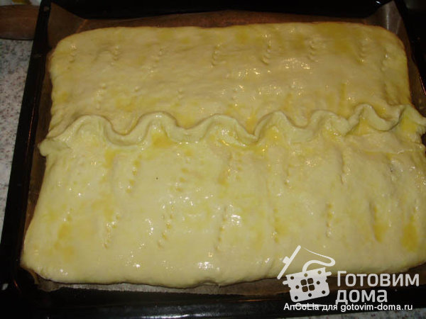 Пирог с сыром из слоёного теста фото к рецепту 4
