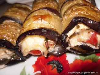 Рулетики из кабачков с курицей