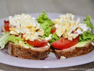 Smørrebrød - Бутерброд с яйцом и сыром