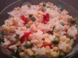 Овощи с рисом (быстрый гарнир или полноценное постное блюдо)