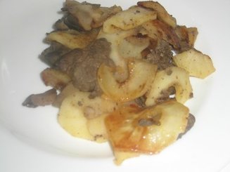 Куриная печень с яблоками