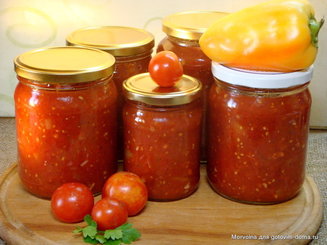 Томатный соус с перцем и чесноком (вариант лечо)
