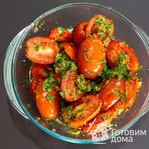 Закуска из маринованных помидор по-корейски