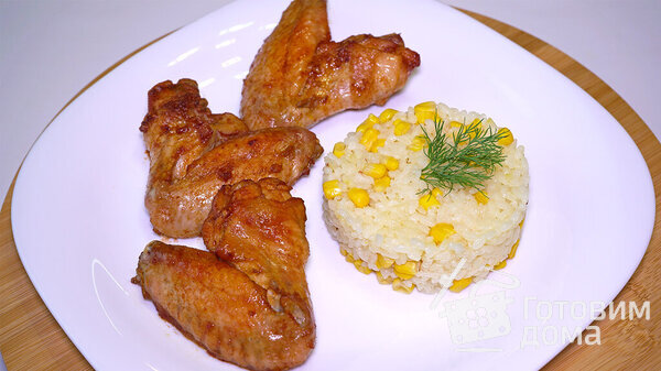 Куриные крылышки в духовке сочные и хрустящие фото к рецепту 2