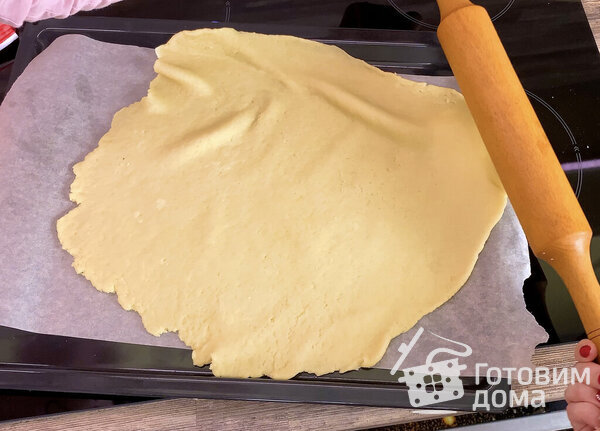 Галета с Яблоками и Творогом. Открытый яблочный пирог фото к рецепту 4