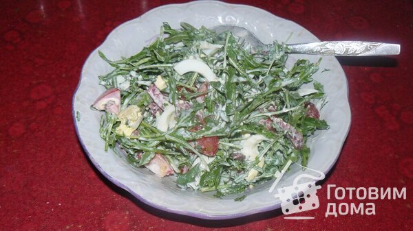 Сытный салат с рукколой фото к рецепту 7