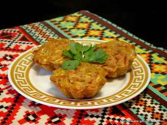 Маффины с кабачками, помидорами и сыром
