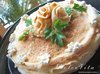 Блинный торт с муссом из лосося