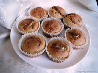 Банановые маффины с кусочками шоколада