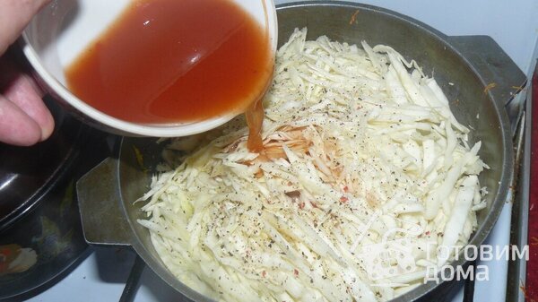 Тушеная капуста с мясом фото к рецепту 5