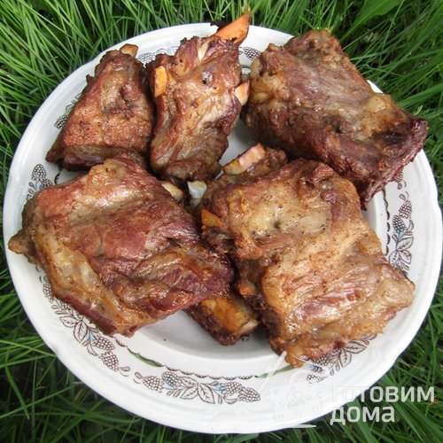 Свиные рёбрышки копчёные на мангале